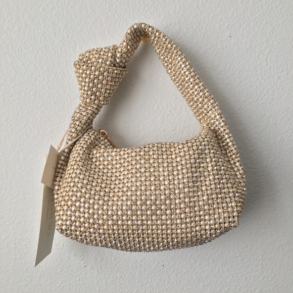 Madison West Crystal Pearl Knot Handbag - Picture 10 of 15